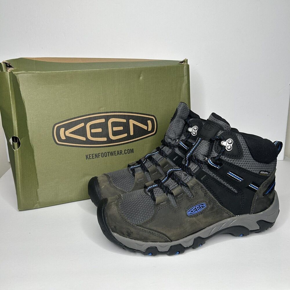 NEW KEEN MEN'S STEENS HIKING BOOTS 9.5 Magnet / Sky Driver - Picture 2 of 8